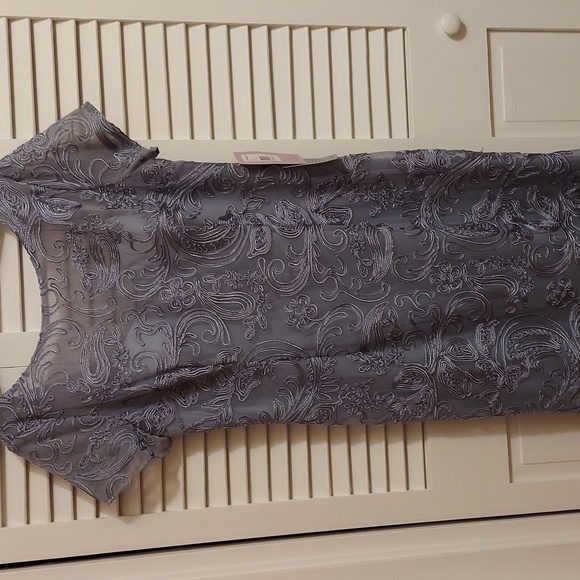 JS Collections Soutache Trumpet Gown Blue 14 - Picture 5 of 7